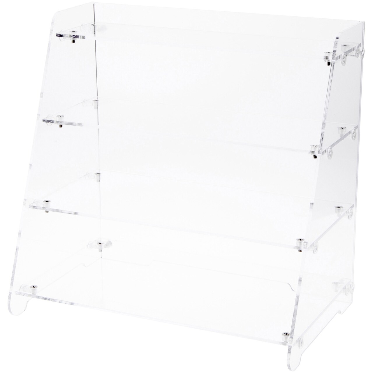 Plymor Clear Acrylic Straight Front 4-Shelf Display Unit